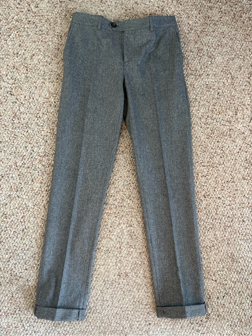 NWOT Brunello Cucinelli Gray Wool Dress Pants